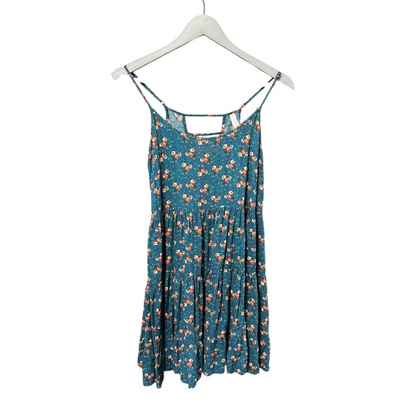 Xhilaration Green Floral Tiered Dress – Size Small - Picture 1 of 5
